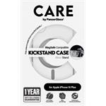 CARE - Puzdro Kickstand s MagSafe pre iPhone 16 Plus, strieborná