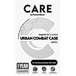 CARE - Puzdro Urban Combat s bielym QI pre Samsung Galaxy S25 Ultra, transaprentná