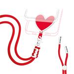 case&me - Náhrdelník Funky Lace pre smartfóny, red heart