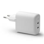 dbramante1928 - Cestovný adaptér re-charge GaN 2x USB-C, 25 W, biela