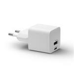 dbramante1928 - Cestovný adaptér re-charge GaN USB-A/USB-C, 30 W, biela