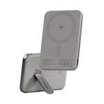 empower - Bezdrôtová PowerBank 5000 mAh, s otočným stojanom 20 W, kompatibilná s MagSafe, Qi2/USB-C, titán