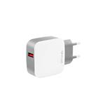 Fonex - Cestovný adaptér USB, 3,1 A, 18 W, biela