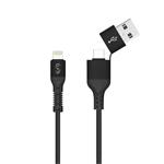 Fonex - Kábel Lightning/USB - USB-C Speed Charge 10 W, 1 m, čierna