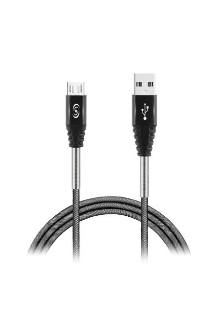 Fonex - Kábel Steel Force USB-A/Micro USB, 2.4 A, 12 W, 1m, sivá