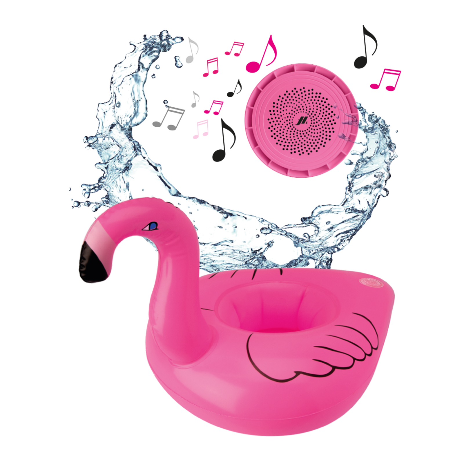 MH - Plávajúci b reproduktor, flamingo