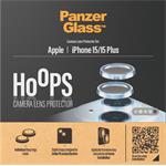 PanzerGlass - Ochranný kryt objektívu Hoops pre iPhone 15/15 Plus, modrá