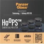 PanzerGlass - Ochranný kryt objektívu Hoops pre Samsung Galaxy A55 5G, čierna