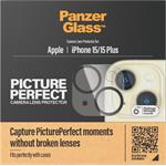 PanzerGlass - Ochranný kryt objektívu PicturePerfect pre iPhone 15/15 Plus, čierna