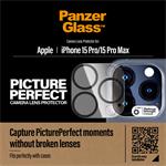 PanzerGlass - Ochranný kryt objektívu PicturePerfect pre iPhone 15 Pro/15 Pro Max, čierna