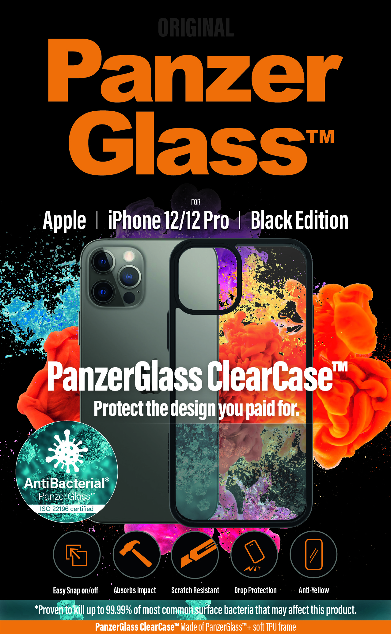 PG - ClearCase pre iPh 12/12Pro, čierna