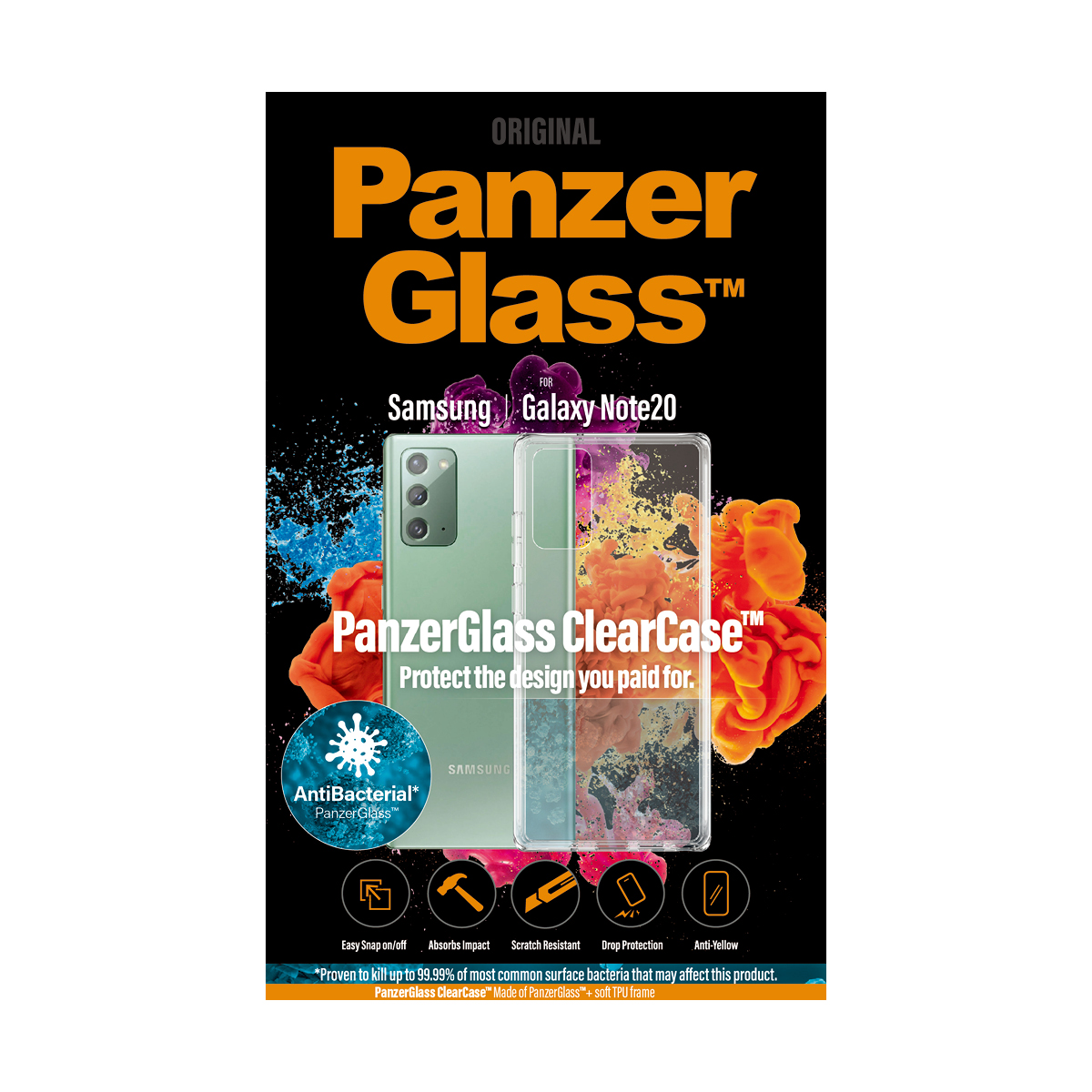 PanzerGlass - Puzdro ClearCase pre Samsung Galaxy Note20, transparentná