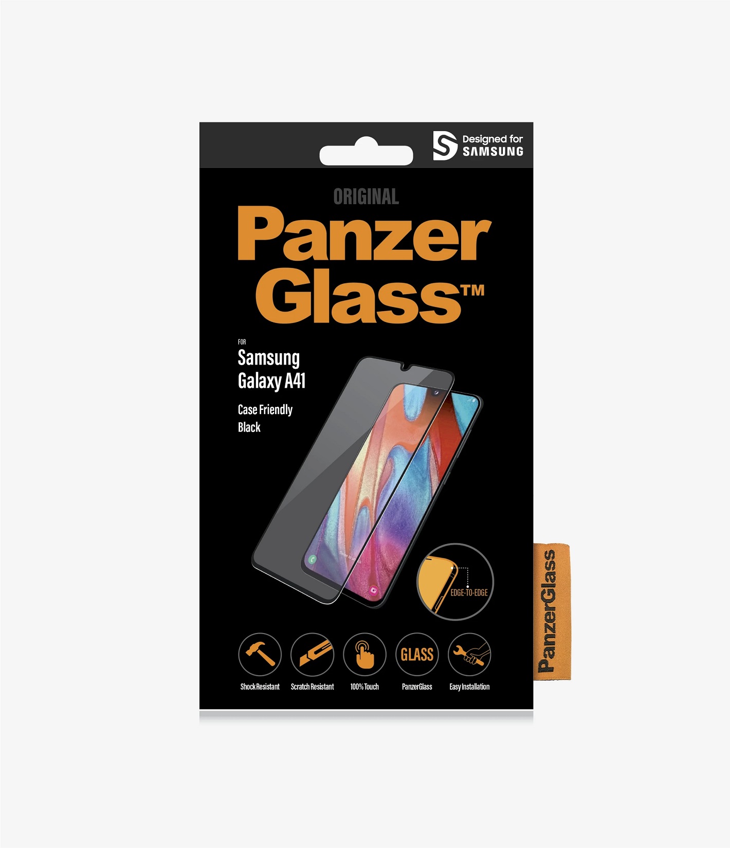 PanzerGlass - Tvrdené sklo Case Friendly pre Samsung Galaxy A41, čierna