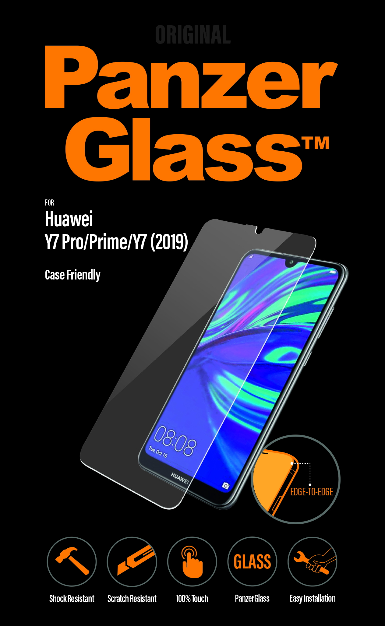 PanzerGlass - Tvrdené sklo pre Huawei Y7 Pro/Y7 Prime 2019, číra