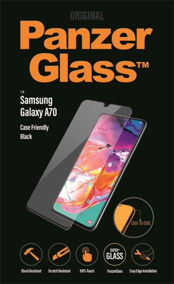 PanzerGlass - Tvrdené sklo pre Samsung Galaxy A70, čierna