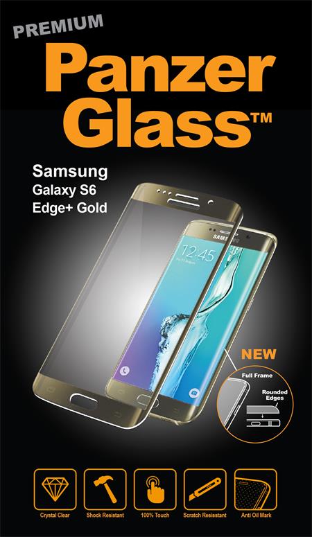 PanzerGlass - Tvrdené sklo PREMIUM pre Samsung Galaxy S6 Edge+, zlatá