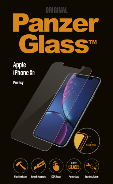 PanzerGlass - Tvrdené sklo Privacy Standard Fit pre iPhone XR, číra