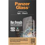 PanzerGlass - Tvrdené sklo Re:fresh UWF s aplikátorom pre iPhone 15, čierna