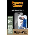 PanzerGlass - Tvrdené sklo s aplikátorom pre iPhone 16/15, číra