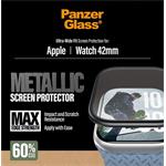 PanzerGlass - Tvrdené sklo UWF METALLIC pre Apple Watch 11/10 42 mm, čierna