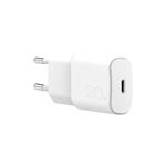 PURO - Cestovný adaptér Mini USB-C, PD, 20 W, biela