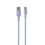 PURO - Kábel Soft USB-C/USB, 1,5 m, svetlá modrá