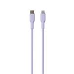PURO - Kábel USB-C/MFI Lightning, 12 W, Soft, 1,5 m, lavender