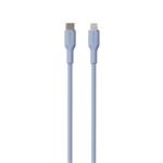 PURO - Kábel USB-C/MFI Lightning, 12 W, Soft, 1,5 m, svetlá modrá