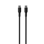 PURO - Kábel USB-C/USB-C, 60 W, Soft, 1,5 m, čierna