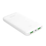 PURO - PowerBank 10000 mAh 12 W, Fast Charge, USB-C/2x USB-A, biela