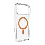 PURO - Puzdro LITE MAG s MagSafe pre iPhone 17 Pro Max, transparentná/oranžová