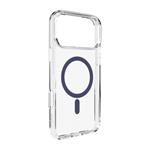 PURO - Puzdro LITE MAG s MagSafe pre iPhone 17 Pro Max, transparentná/tmavá modrá