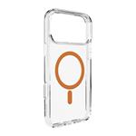 PURO - Puzdro LITE MAG s MagSafe pre iPhone 17 Pro, transparentná/oranžová