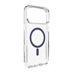 PURO - Puzdro LITE MAG s MagSafe pre iPhone 17 Pro, transparentná/tmavá modrá