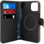 PURO - Puzdro Wallet s MagSafe pre iPhone 14/13, odnímateľné, čierna