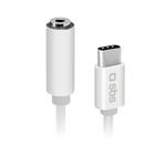 SBS - Adaptér USB-C/jack 3,5 mm female, biela