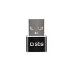 SBS - Adaptér USB samec/USB-C samica, čierna