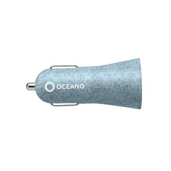 SBS - Autoadaptér Oceano USB-A 2,4 A, 12 W, svetlá modrá