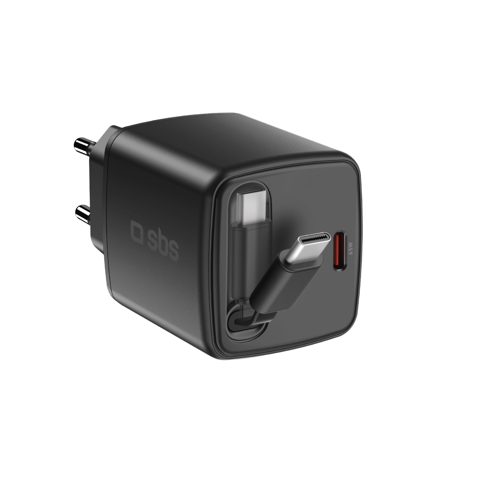 SBS - Adapt s káblom USB-C, PD, 65W,čie