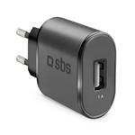 SBS - Cestovný adaptér USB-A, 5 W, 1 A, čierna