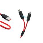 SBS - Kábel Micro-USB/MFI 2v1, 1 m, červená