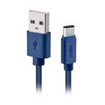 SBS - Kábel Polo USB/USB-C silikónový, 1m, modrá