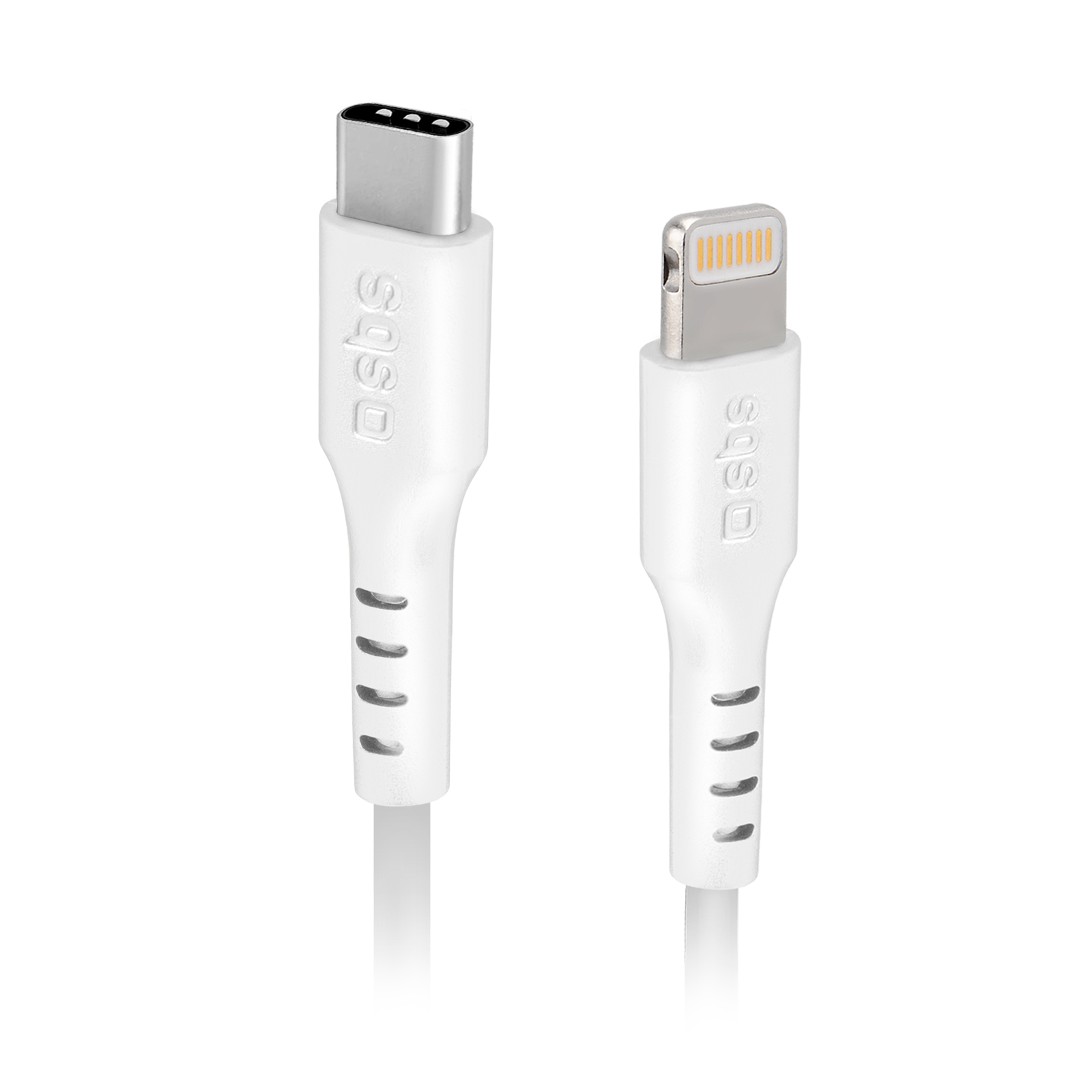 SBS - Kábel USB-C/MFI Lightning, dĺžka 1 m, biela