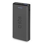 SBS - PowerBank 10000 mAh 10 W, Intelligent Charge, USB-C/2x USB-A, čierna