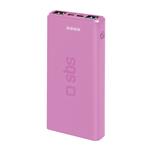 SBS - PowerBank 10000 mAh, 2x USB 2,1 A, svetlá ružová