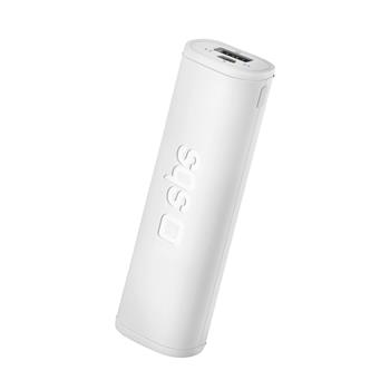 SBS - Záložný zdroj - PowerBank 2500 mAh 1xUSB-A, 1A, biela