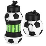 Spokey - Skladacia silikónová fľaša v tvare futbalovej lopty, 0,52 l